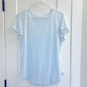 Size 12 Lululemon light blue short sleeve shirt